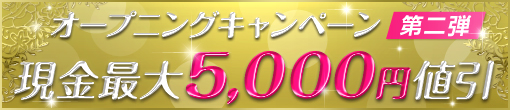 オープニングキャンペーン第二弾!!☆★ご新規様5000円値引☆★